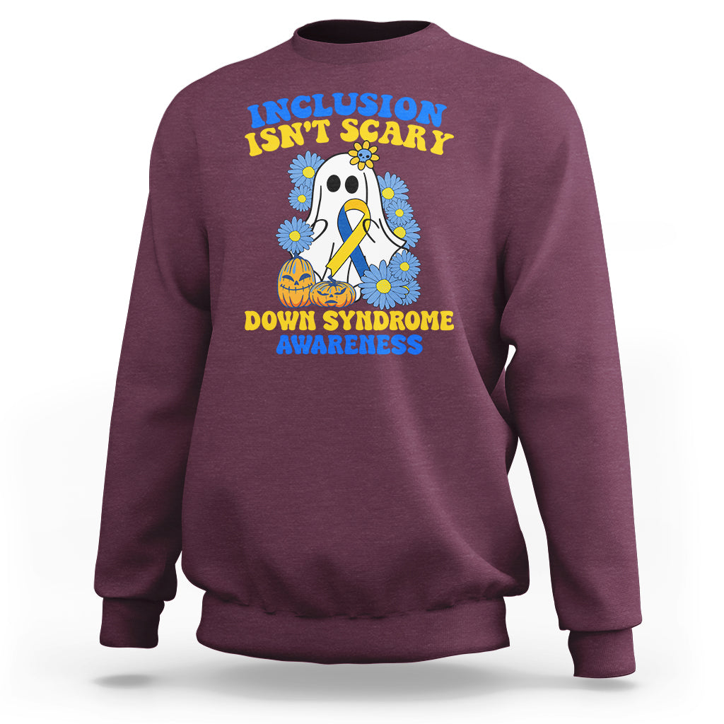 down-syndrome-awareness-sweatshirt-inclusion-isnt-scary-halloween-ghost-boo-sheet-support-squad