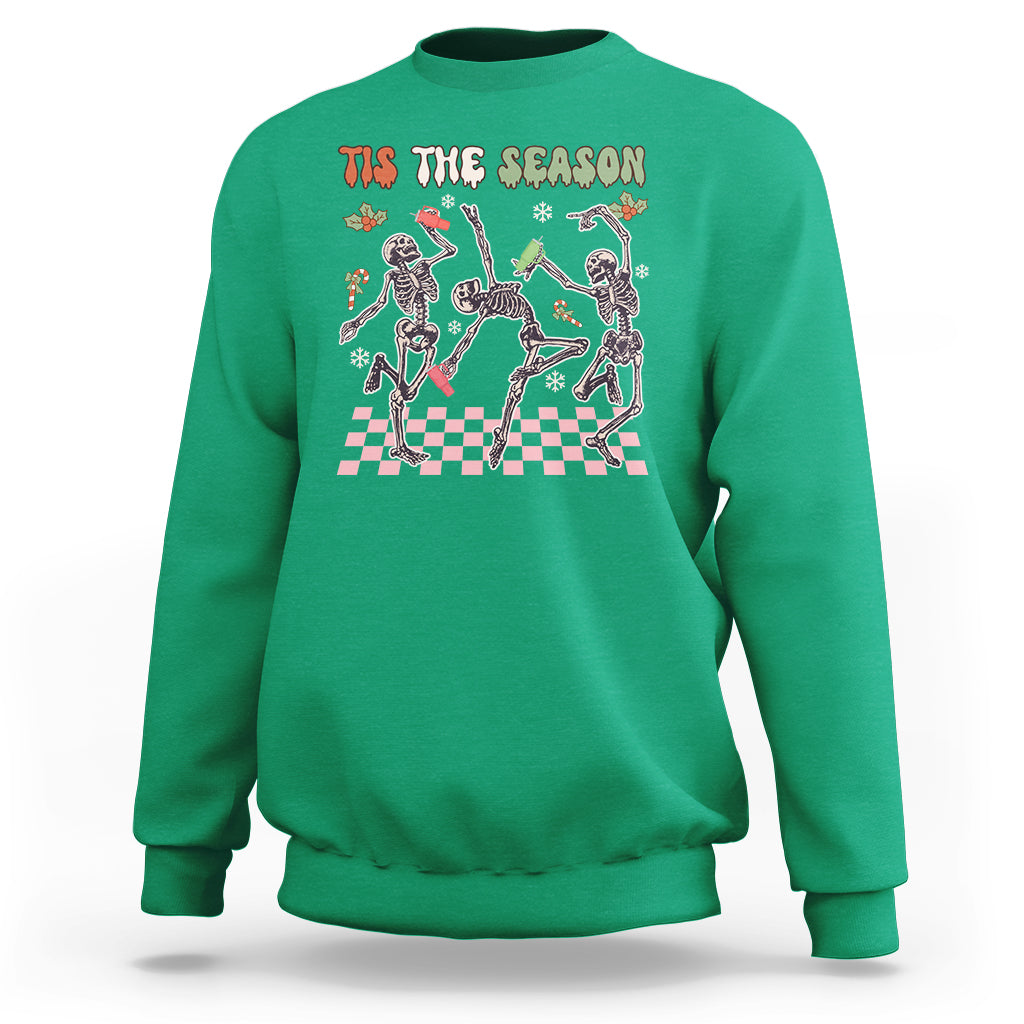 dancing-skeleton-christmas-sweatshirt-tis-the-season-retro-boujee-xmas-vibe