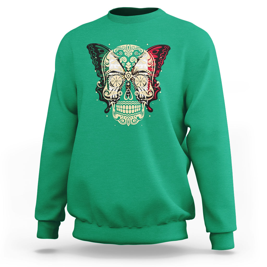 mexico-sweatshirt-sugar-skull-butterfly-mexican-flag-viva-mexico