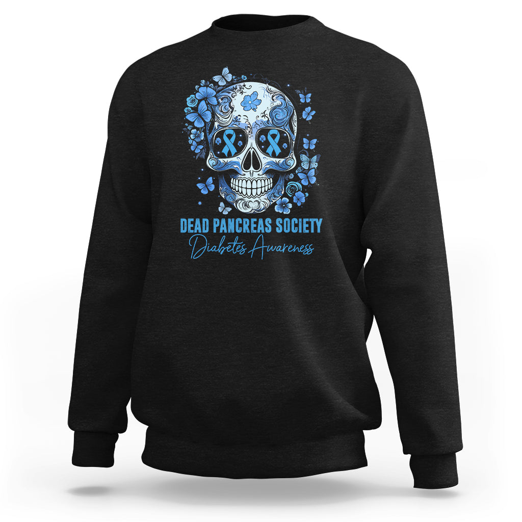 blue-sugar-skull-dead-pancreas-society-diabetes-awareness-sweatshirt