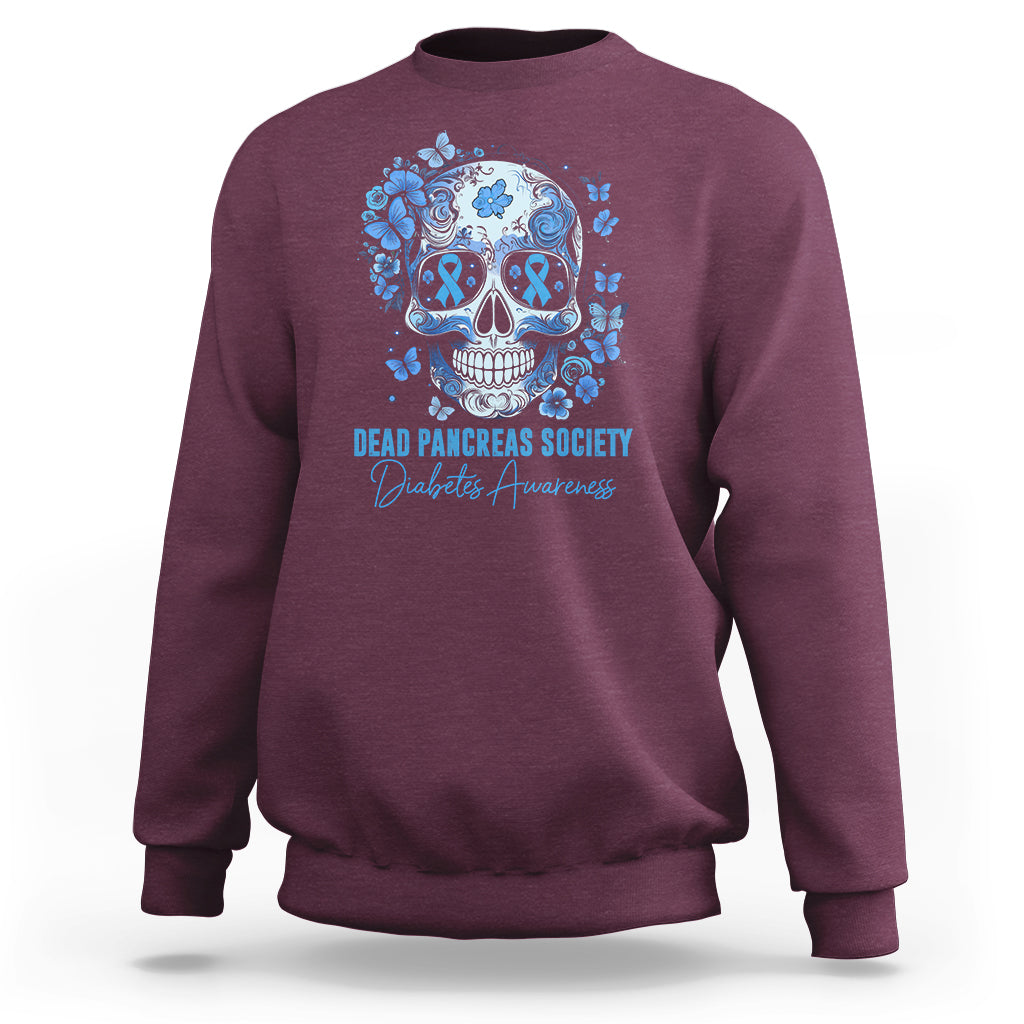 blue-sugar-skull-dead-pancreas-society-diabetes-awareness-sweatshirt