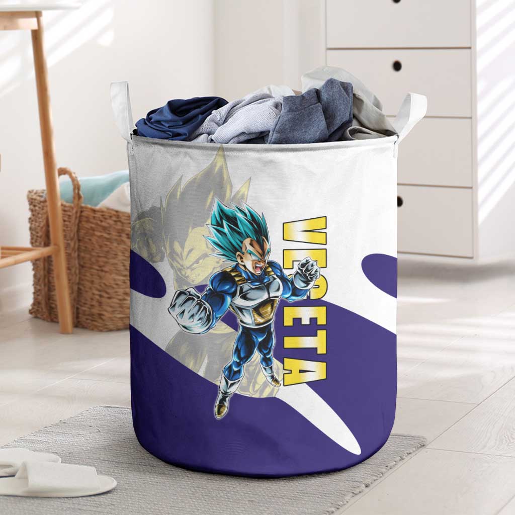 Vegeta Saiyan Warrior Laundry Basket Bold Anime Combat Style