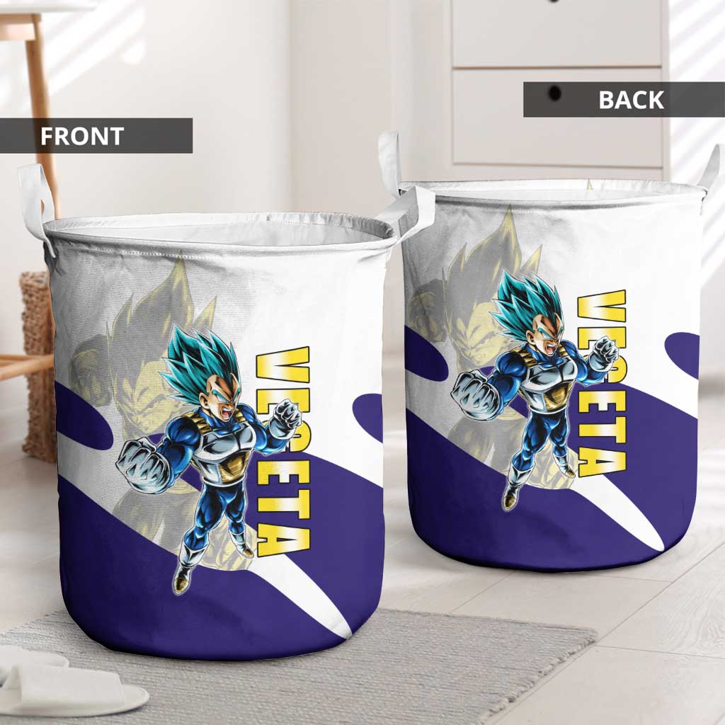 Vegeta Saiyan Warrior Laundry Basket Bold Anime Combat Style