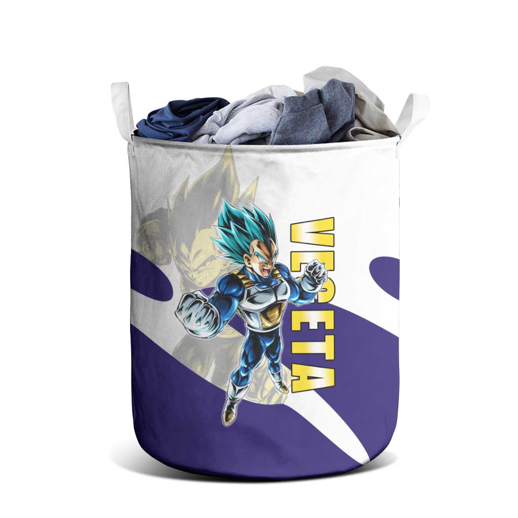 Vegeta Saiyan Warrior Laundry Basket Bold Anime Combat Style