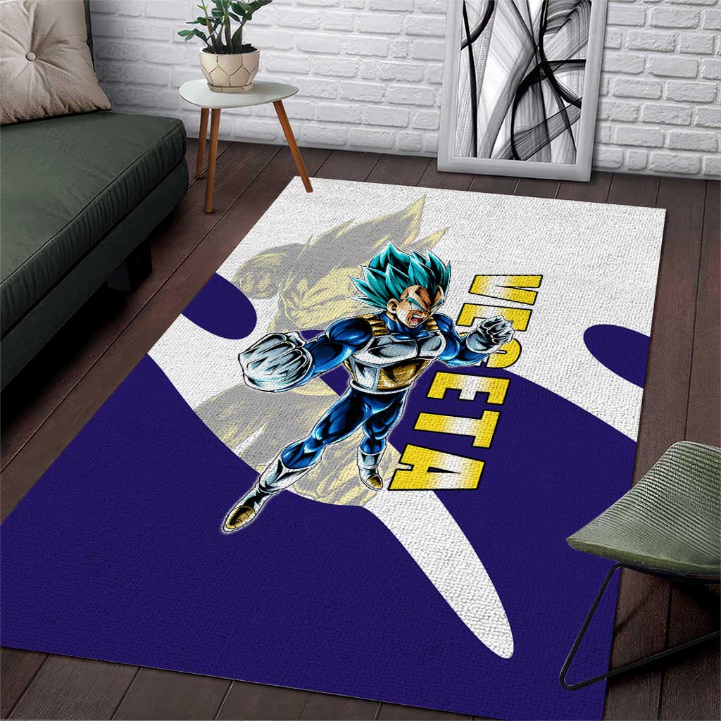 Vegeta Saiyan Warrior Area Rug Bold Anime Combat Style