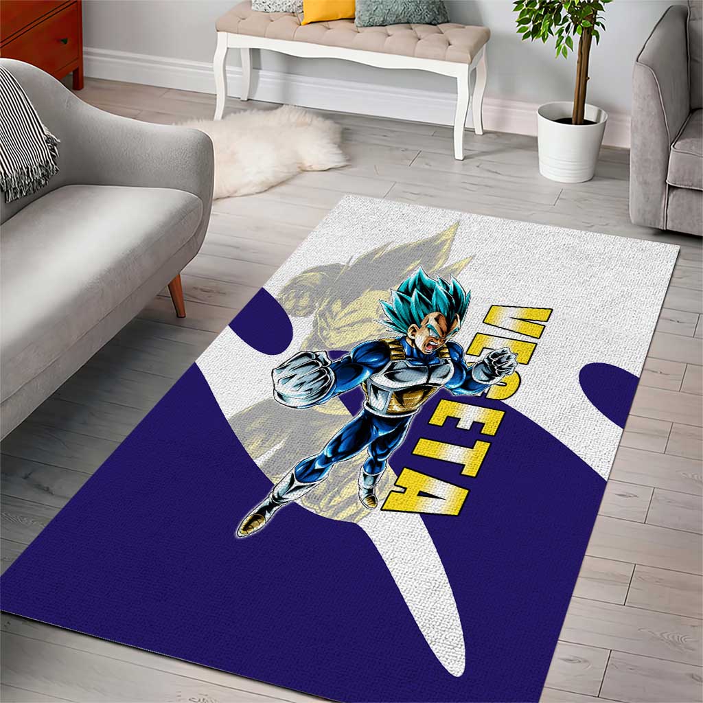 Vegeta Saiyan Warrior Area Rug Bold Anime Combat Style