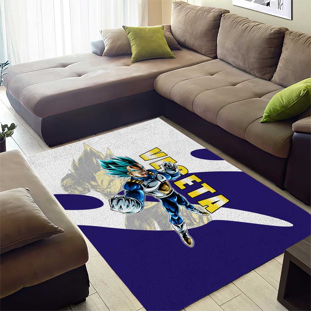 Vegeta Saiyan Warrior Area Rug Bold Anime Combat Style