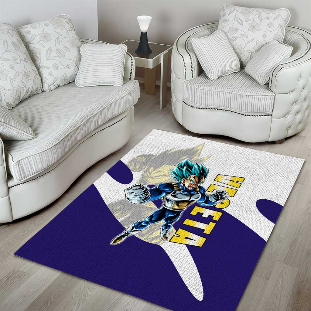 Vegeta Saiyan Warrior Area Rug Bold Anime Combat Style