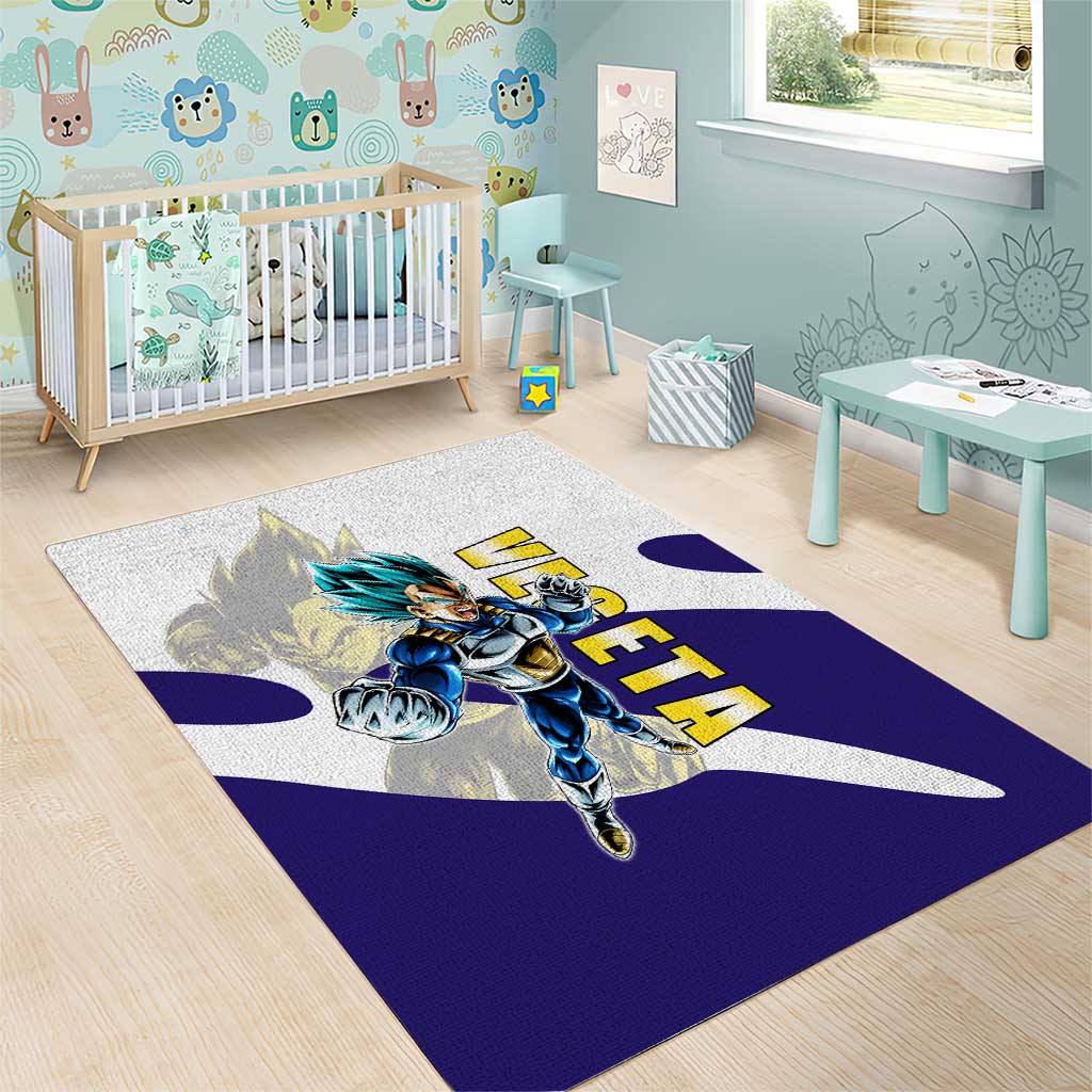Vegeta Saiyan Warrior Area Rug Bold Anime Combat Style