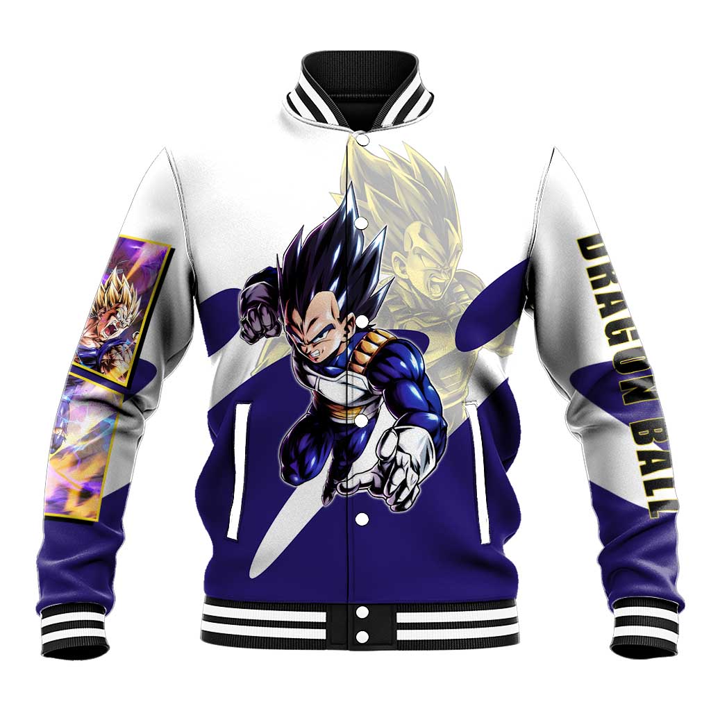 Vegeta Saiyan Warrior Baseball Jacket Bold Anime Combat Style