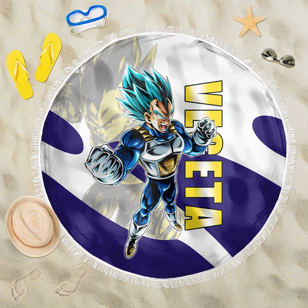 Vegeta Saiyan Warrior Beach Blanket Bold Anime Combat Style