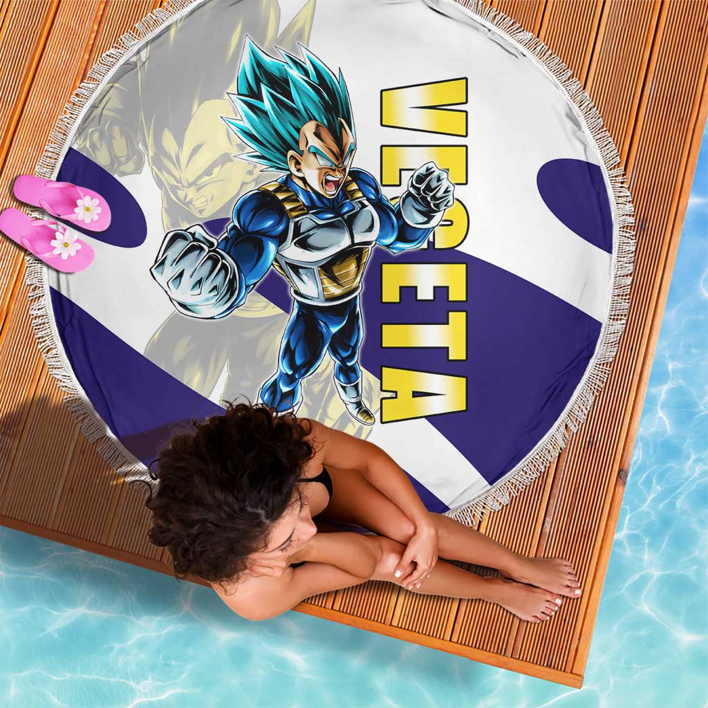 Vegeta Saiyan Warrior Beach Blanket Bold Anime Combat Style