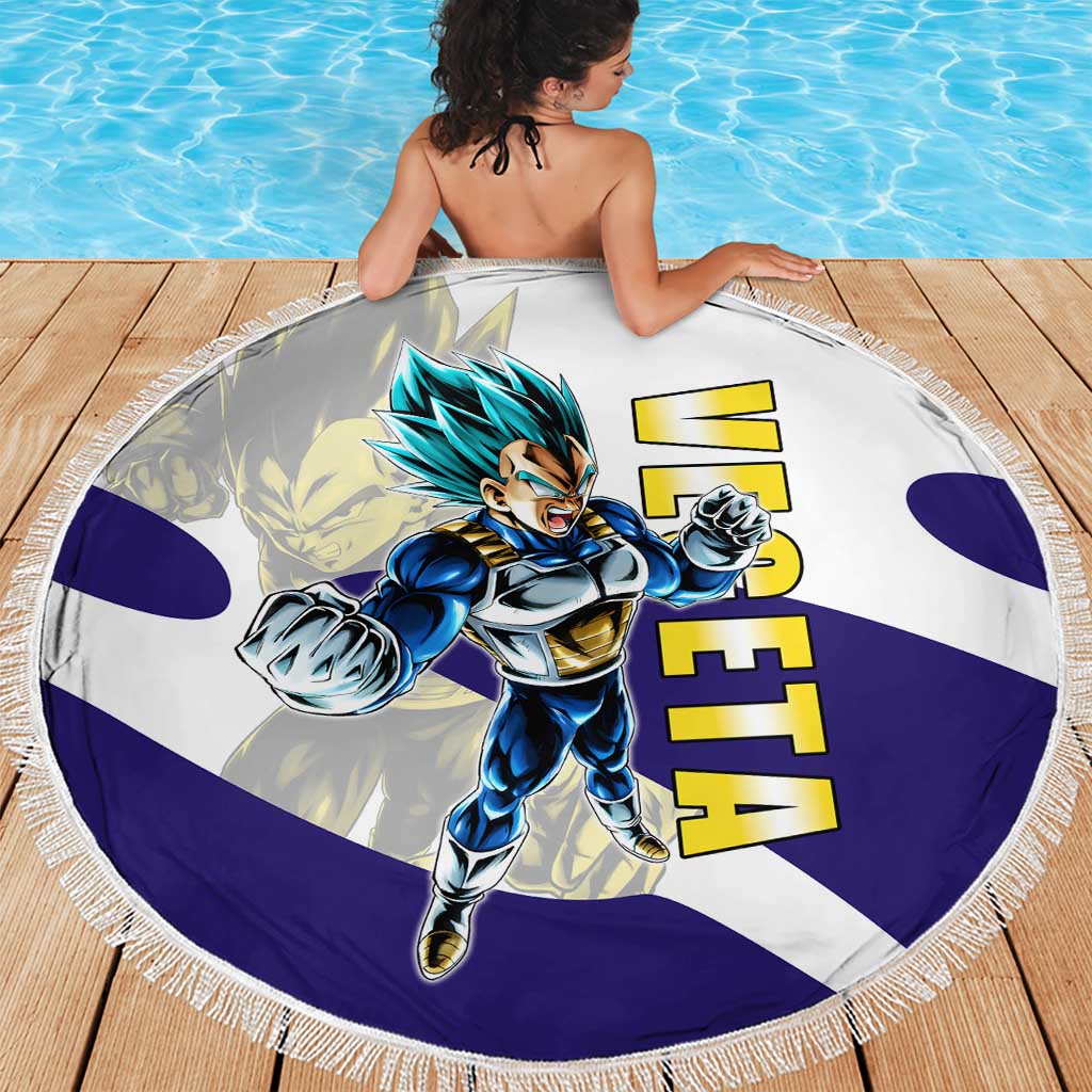 Vegeta Saiyan Warrior Beach Blanket Bold Anime Combat Style