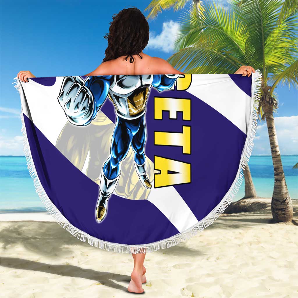 Vegeta Saiyan Warrior Beach Blanket Bold Anime Combat Style