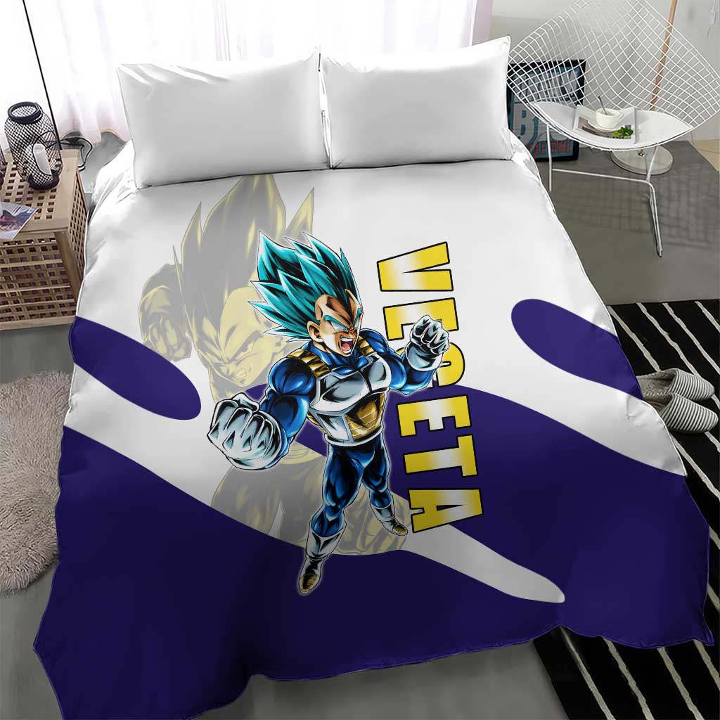 Vegeta Saiyan Warrior Bedding Set Bold Anime Combat Style