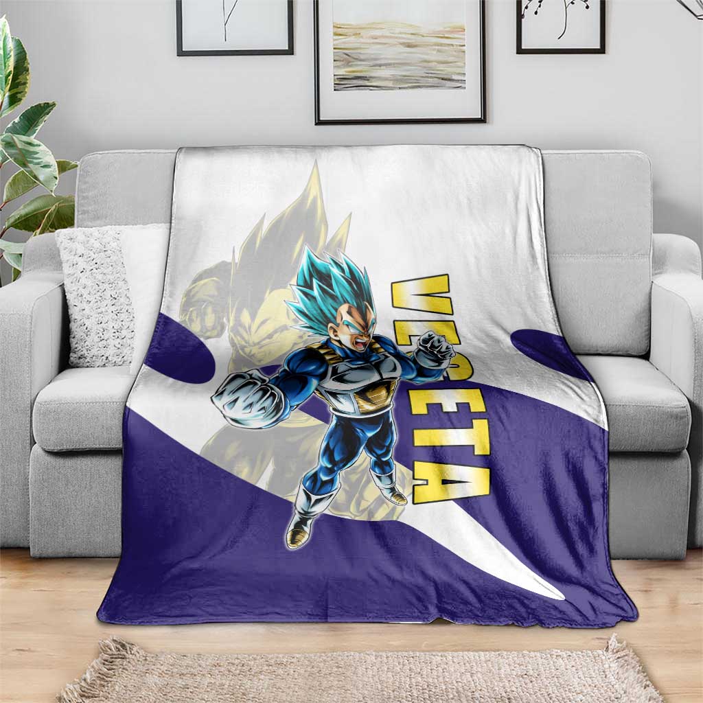 Vegeta Saiyan Warrior Blanket Bold Anime Combat Style