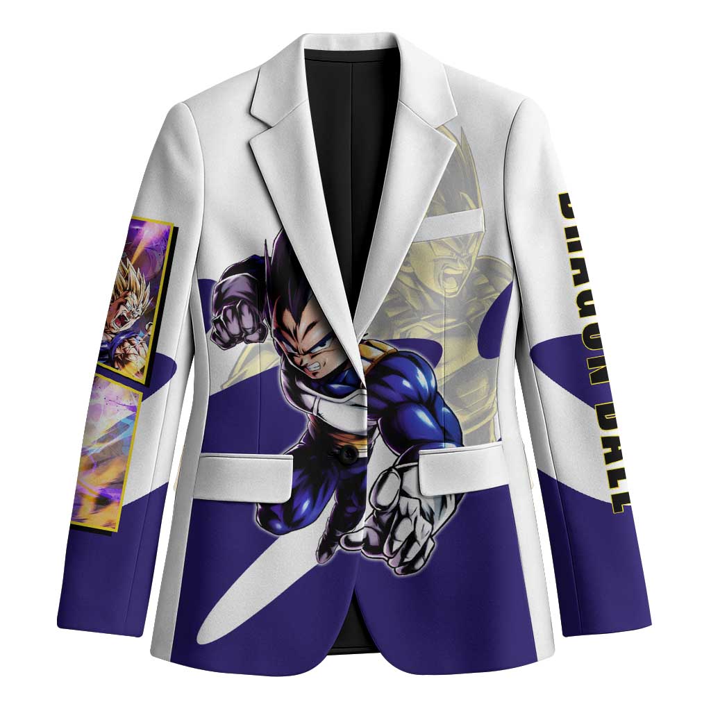 Vegeta Saiyan Warrior Blazer Bold Anime Combat Style