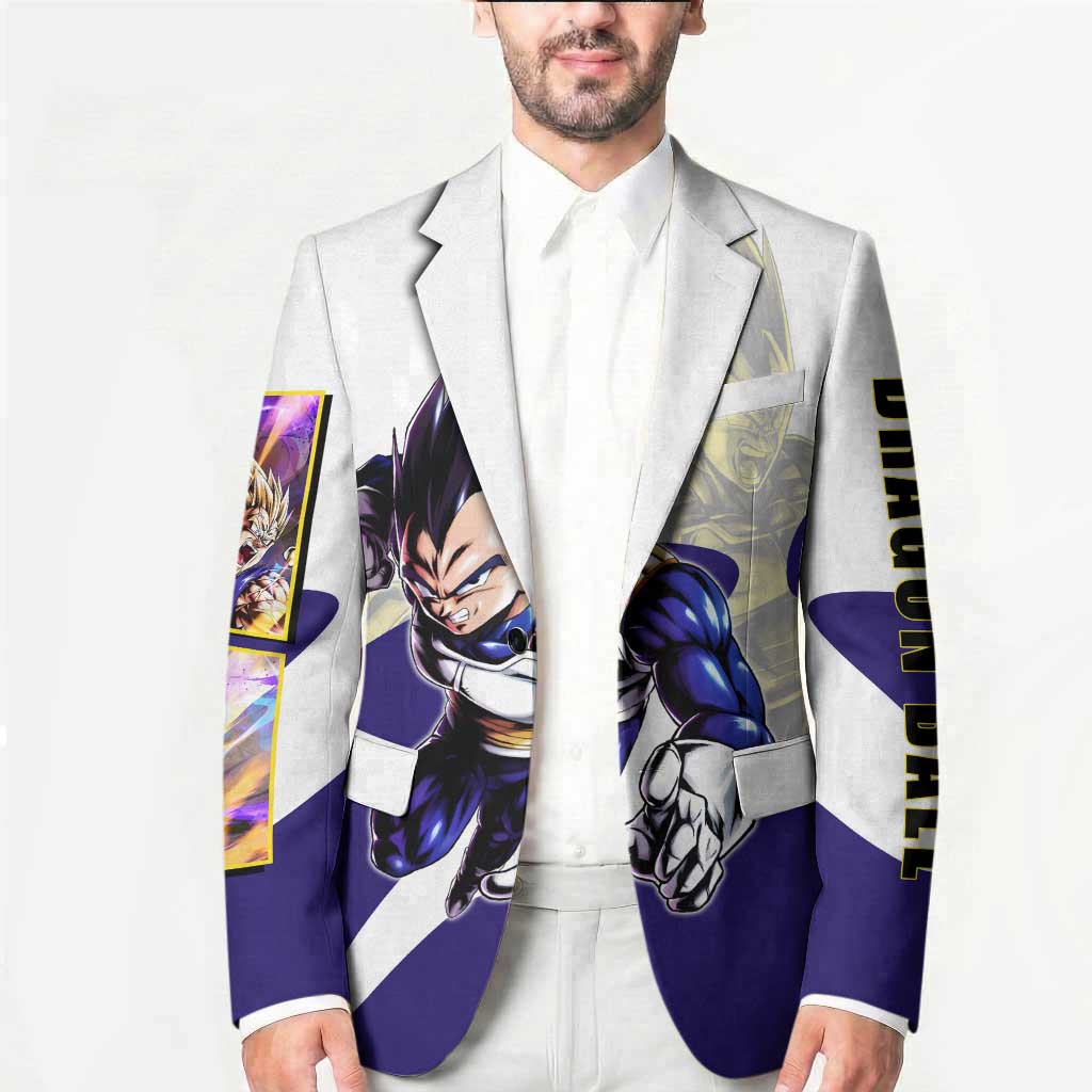 Vegeta Saiyan Warrior Blazer Bold Anime Combat Style