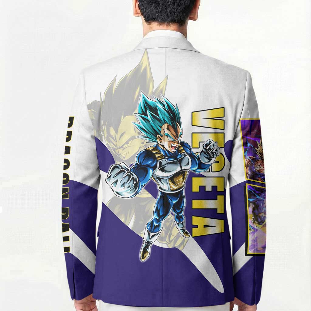 Vegeta Saiyan Warrior Blazer Bold Anime Combat Style