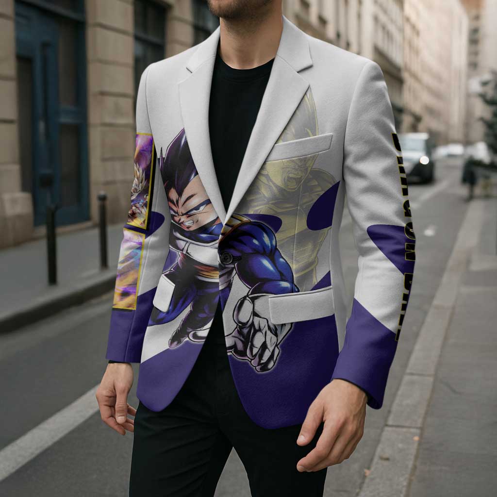 Vegeta Saiyan Warrior Blazer Bold Anime Combat Style