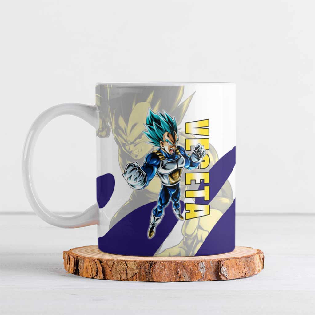 Vegeta Saiyan Warrior Ceramic Mug Bold Anime Combat Style