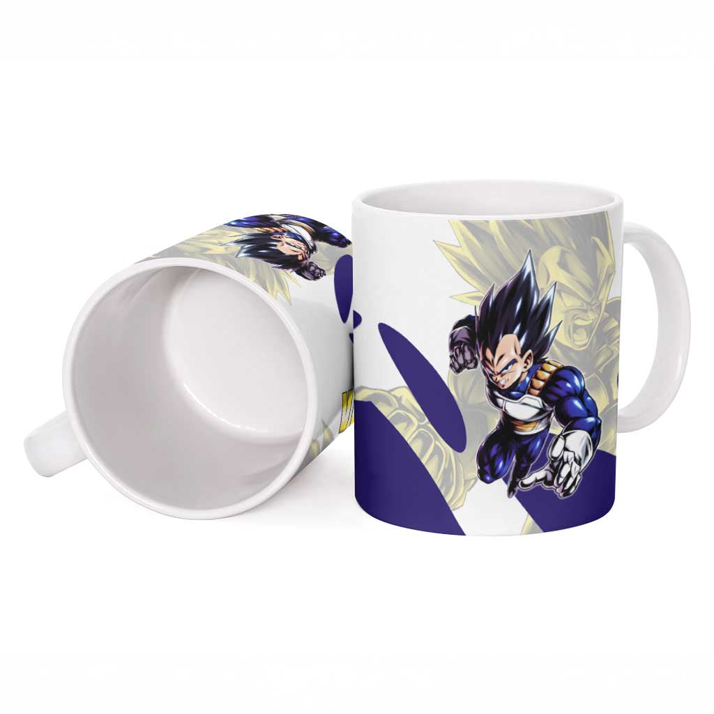 Vegeta Saiyan Warrior Ceramic Mug Bold Anime Combat Style
