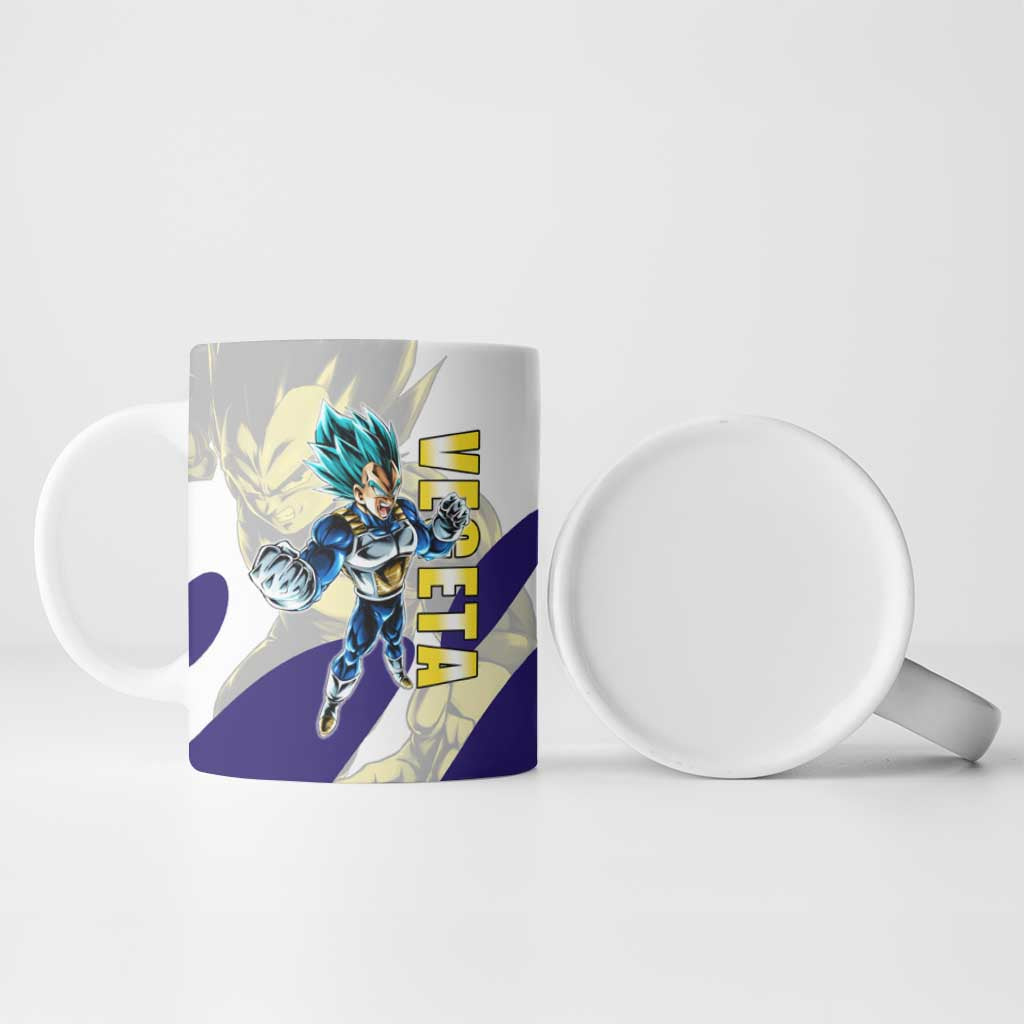 Vegeta Saiyan Warrior Ceramic Mug Bold Anime Combat Style