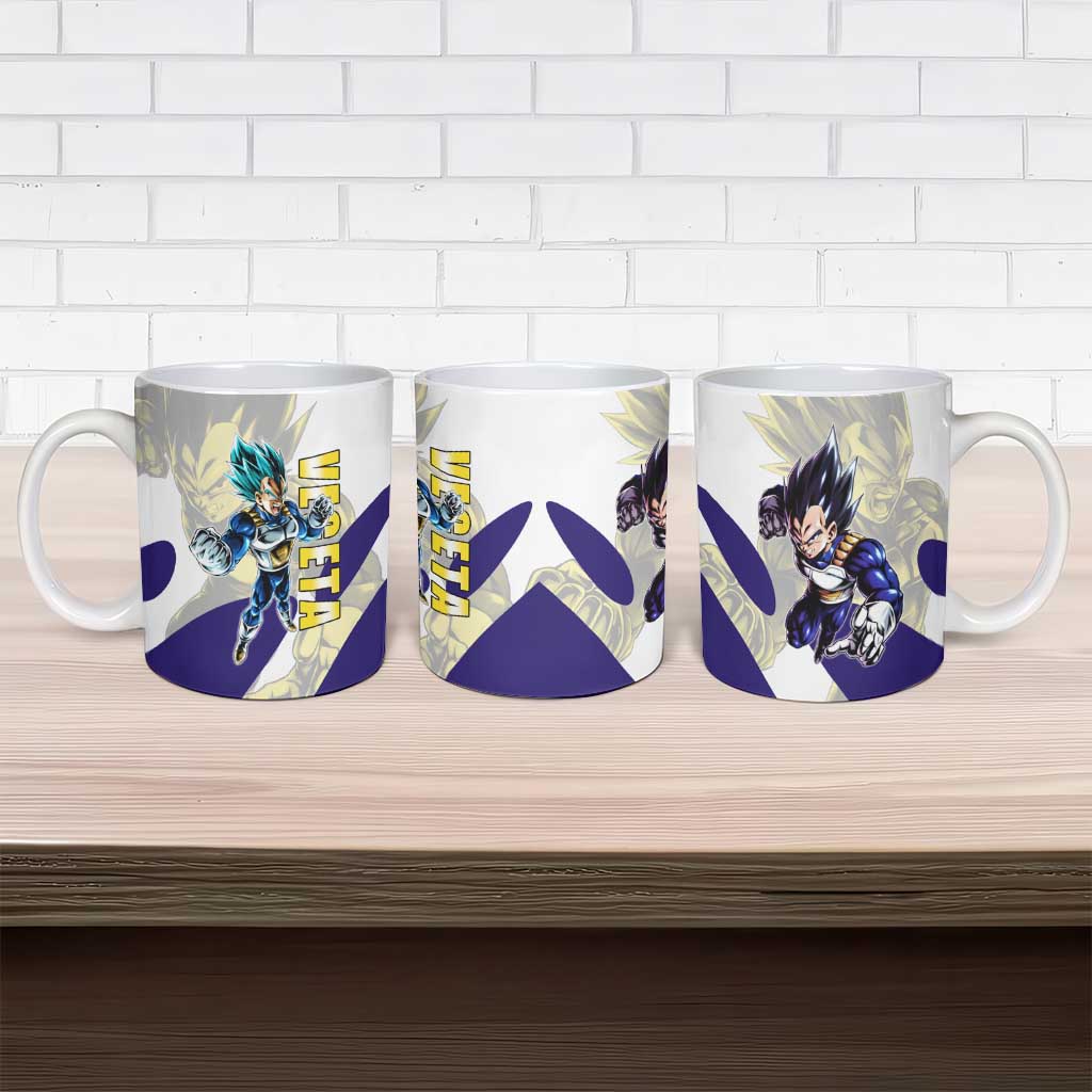 Vegeta Saiyan Warrior Ceramic Mug Bold Anime Combat Style