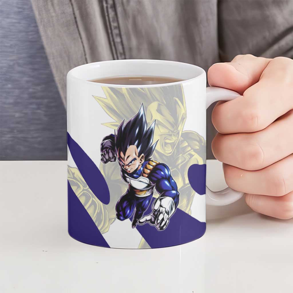 Vegeta Saiyan Warrior Ceramic Mug Bold Anime Combat Style