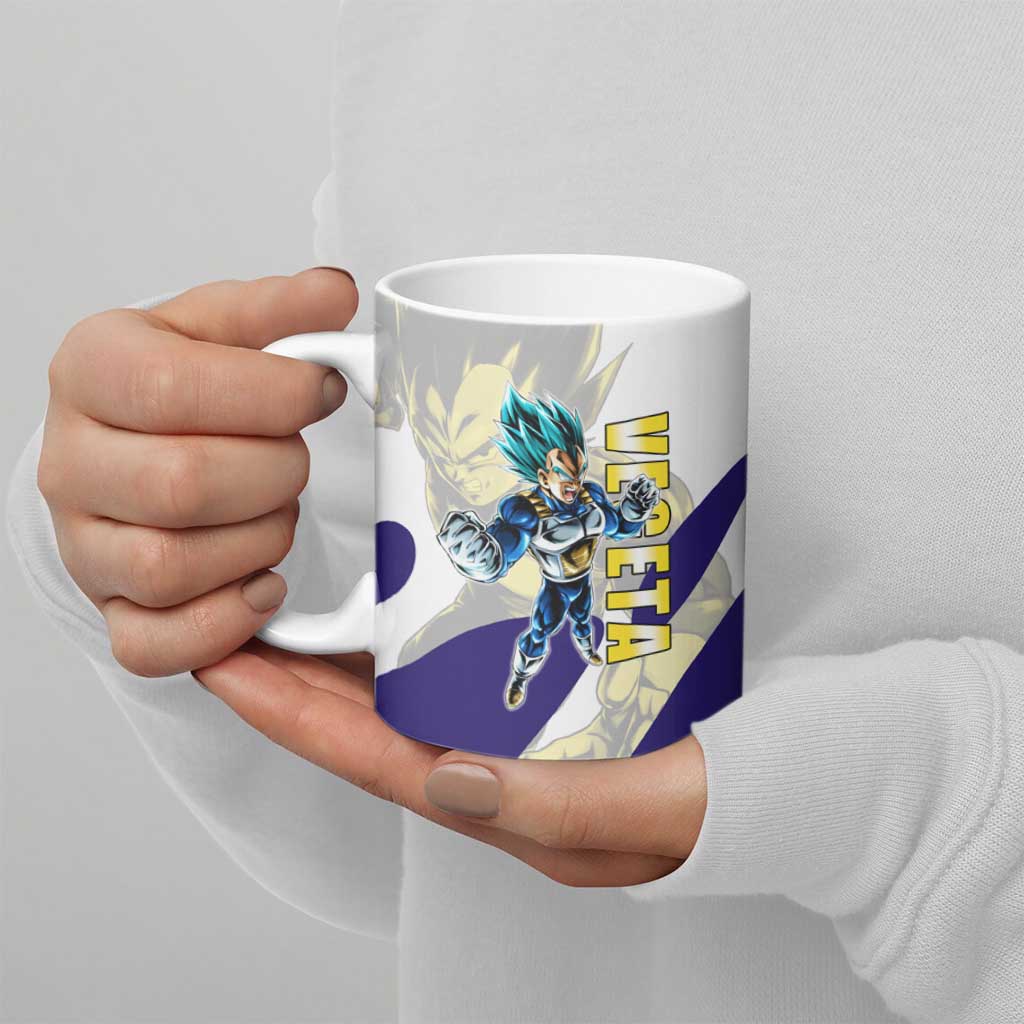 Vegeta Saiyan Warrior Ceramic Mug Bold Anime Combat Style