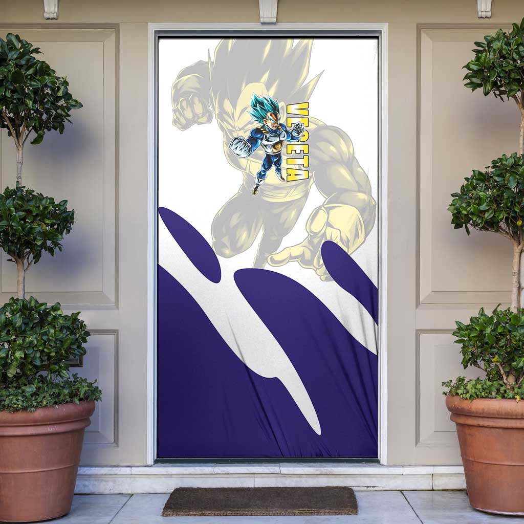 Vegeta Saiyan Warrior Door Cover Bold Anime Combat Style
