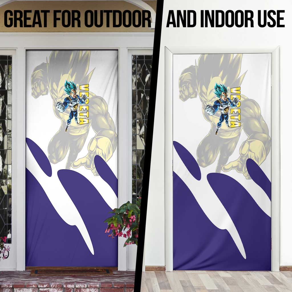 Vegeta Saiyan Warrior Door Cover Bold Anime Combat Style