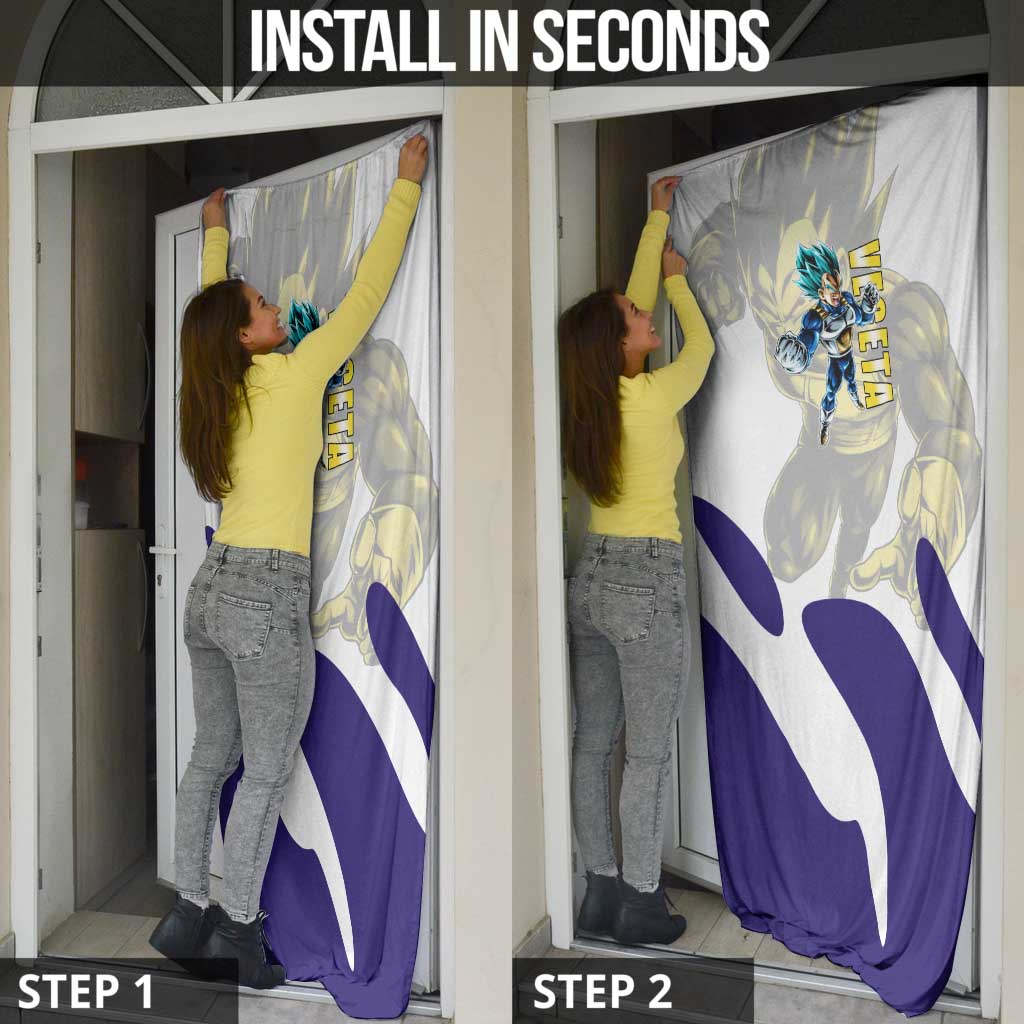 Vegeta Saiyan Warrior Door Cover Bold Anime Combat Style