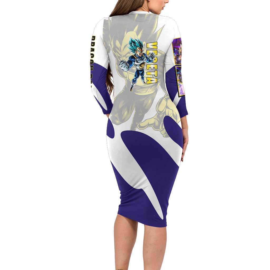 Vegeta Saiyan Warrior Family Matching Long Sleeve Bodycon Dress and Hawaiian Shirt Bold Anime Combat Style