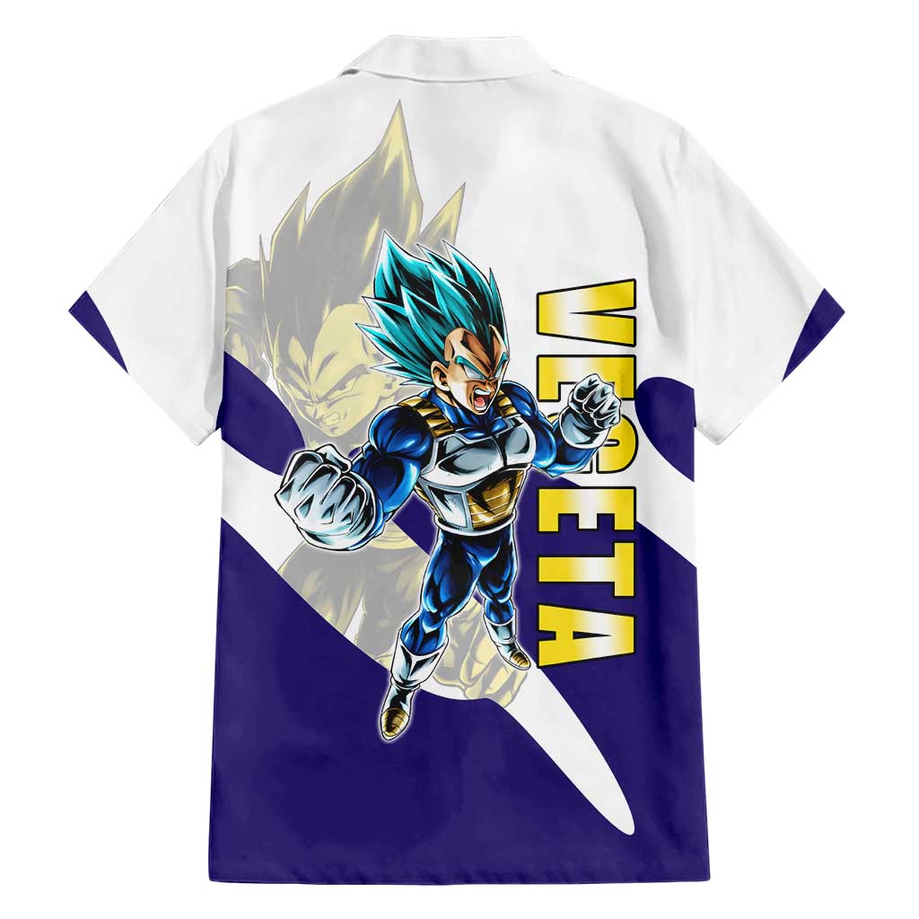 Vegeta Saiyan Warrior Family Matching Off The Shoulder Long Sleeve Dress and Hawaiian Shirt Bold Anime Combat Style