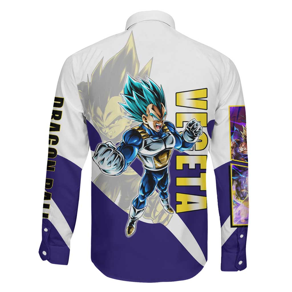 Vegeta Saiyan Warrior Family Matching Off Shoulder Maxi Dress and Hawaiian Shirt Bold Anime Combat Style