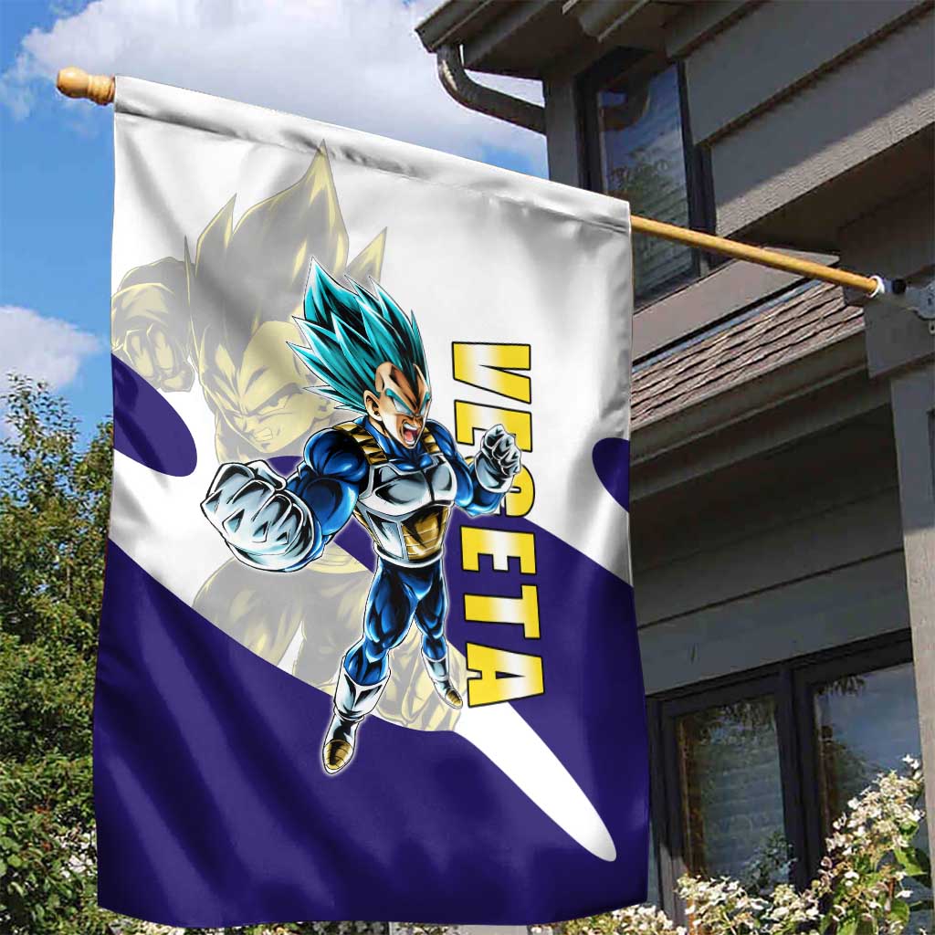 Vegeta Saiyan Warrior Garden Flag Bold Anime Combat Style