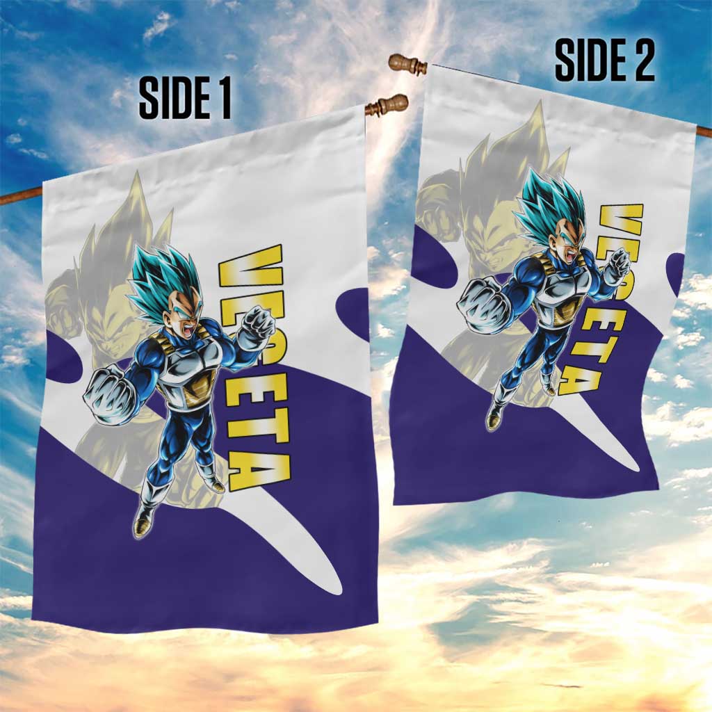 Vegeta Saiyan Warrior Garden Flag Bold Anime Combat Style