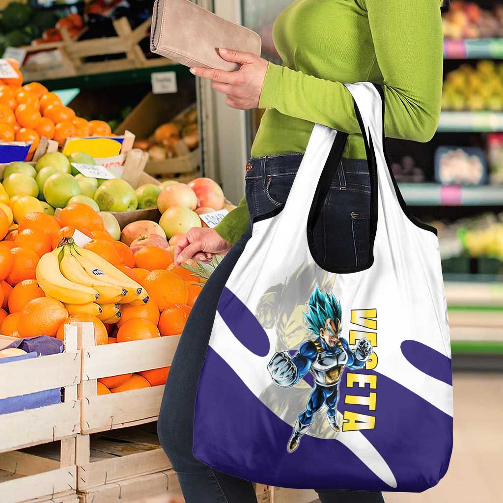 Vegeta Saiyan Warrior Grocery Bag Bold Anime Combat Style