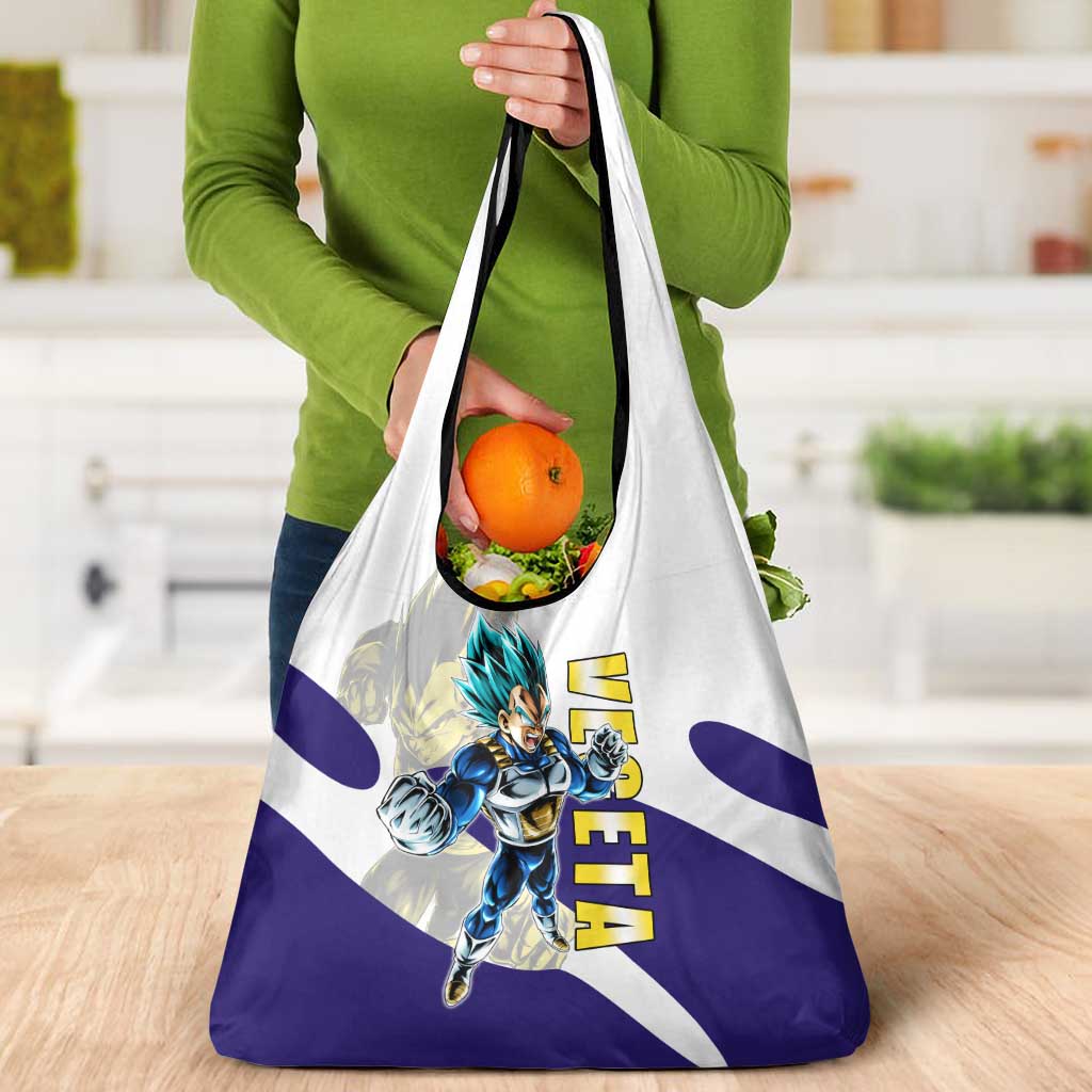 Vegeta Saiyan Warrior Grocery Bag Bold Anime Combat Style