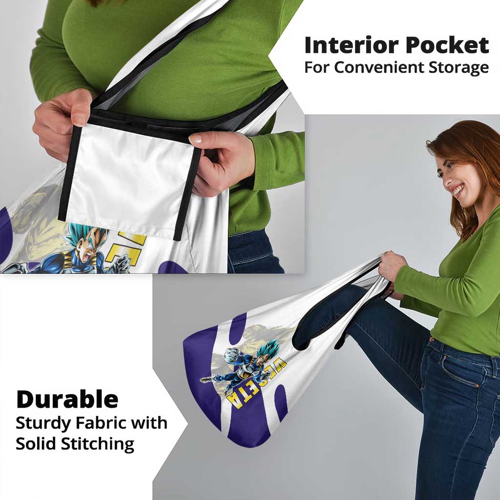 Vegeta Saiyan Warrior Grocery Bag Bold Anime Combat Style