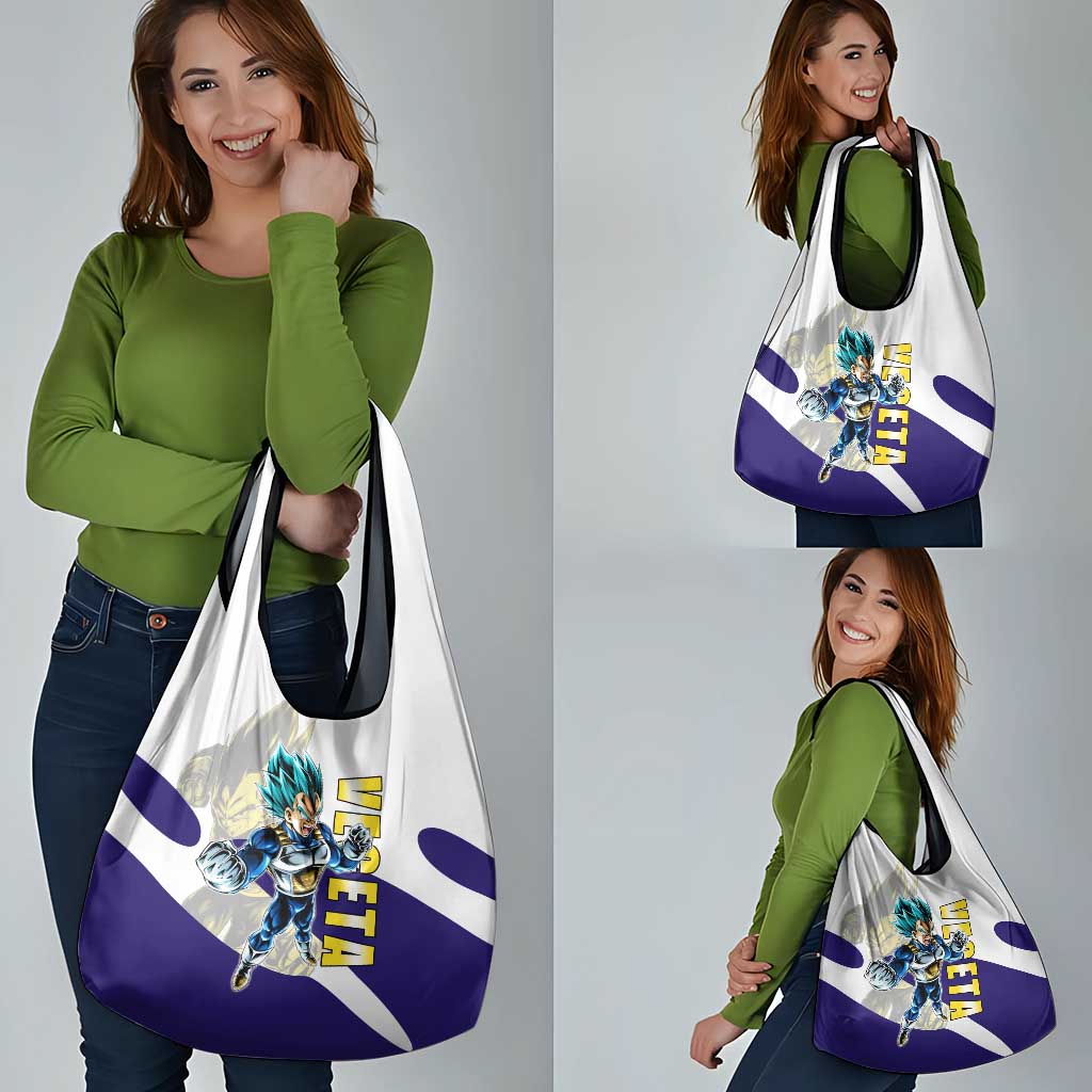 Vegeta Saiyan Warrior Grocery Bag Bold Anime Combat Style