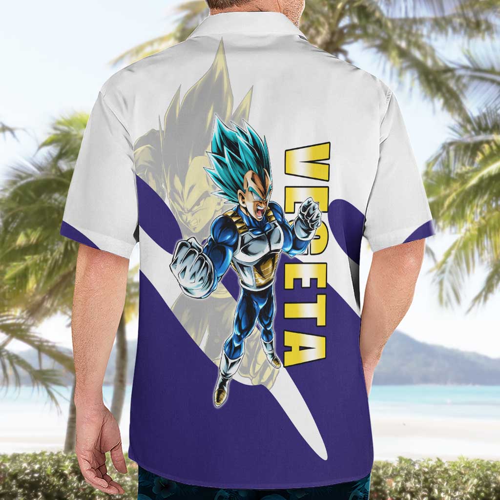 Vegeta Saiyan Warrior Hawaiian Shirt Bold Anime Combat Style