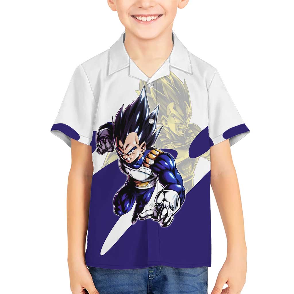 Vegeta Saiyan Warrior Hawaiian Shirt Bold Anime Combat Style