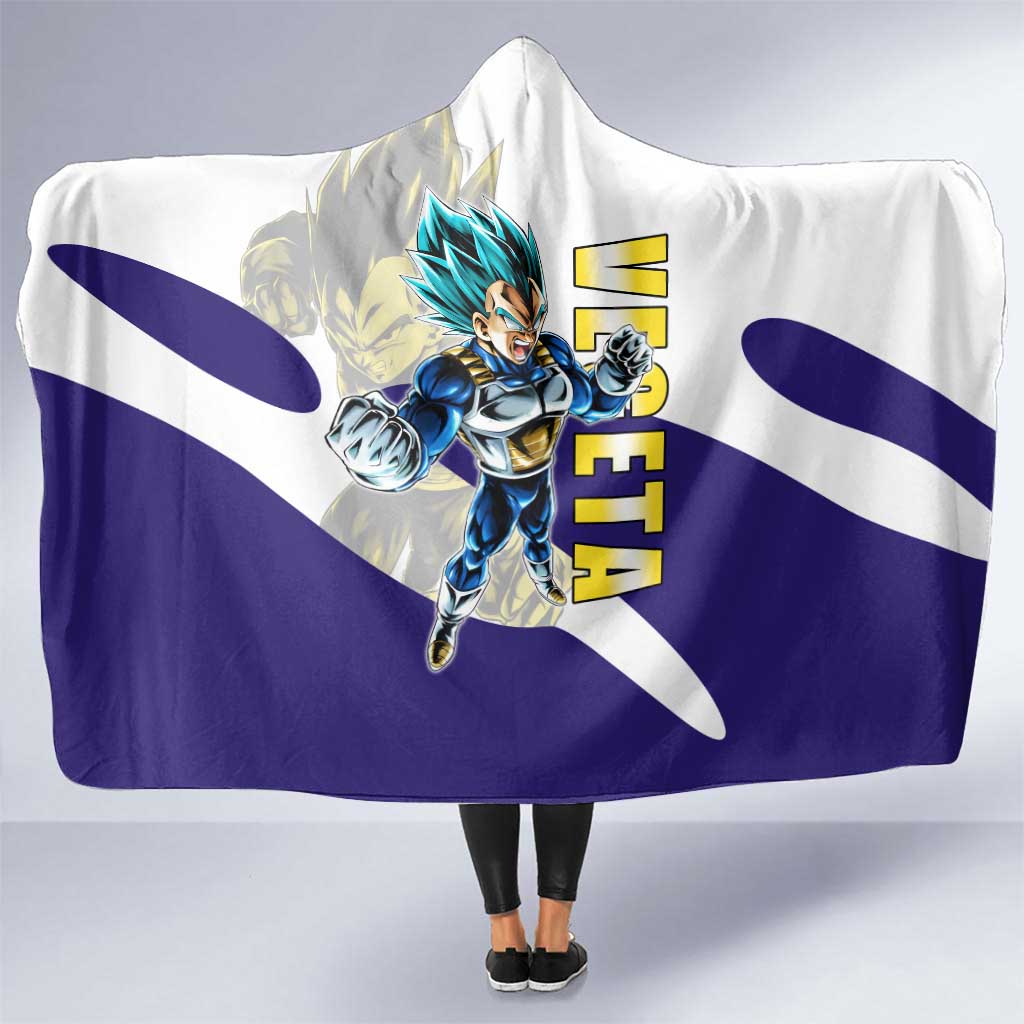 Vegeta Saiyan Warrior Hooded Blanket Bold Anime Combat Style