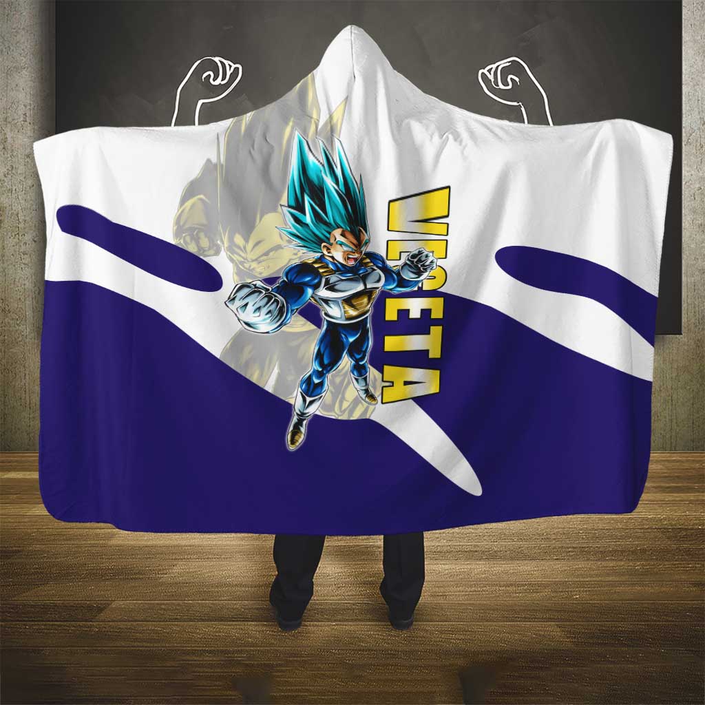 Vegeta Saiyan Warrior Hooded Blanket Bold Anime Combat Style