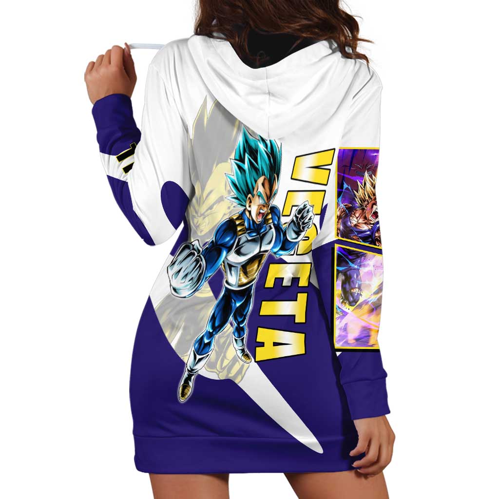 Vegeta Saiyan Warrior Hoodie Dress Bold Anime Combat Style