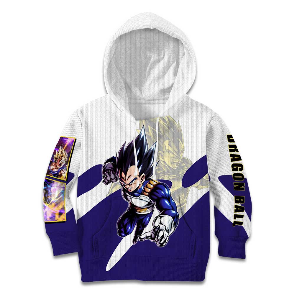 Vegeta Saiyan Warrior Kid Hoodie Bold Anime Combat Style