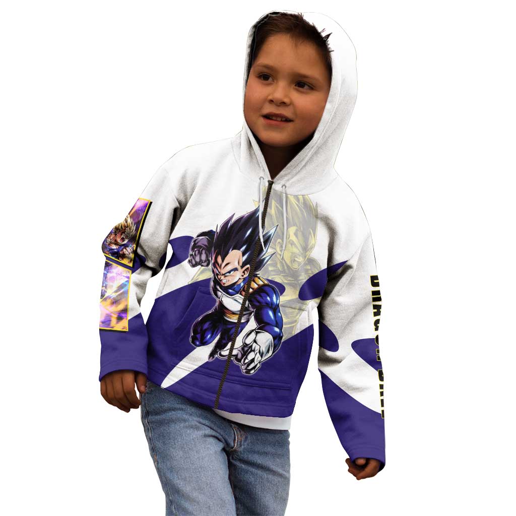 Vegeta Saiyan Warrior Kid Hoodie Bold Anime Combat Style