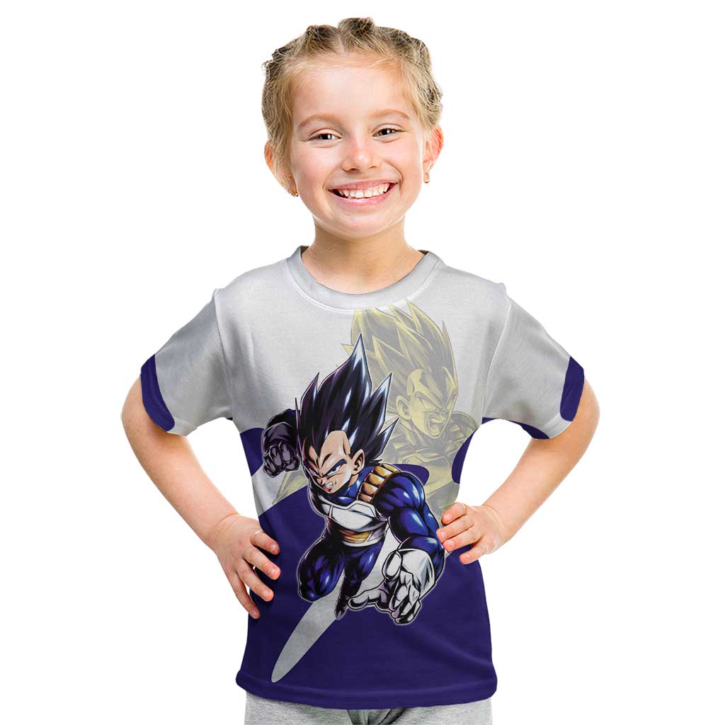 Vegeta Saiyan Warrior Kid T Shirt Bold Anime Combat Style